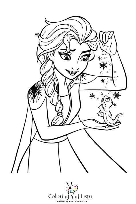 Anna And Elsa Coloring Pages Easy