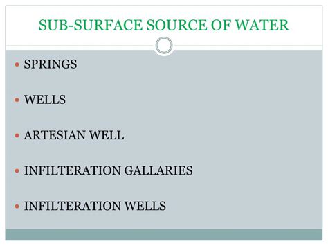 PPT - SOURCES OF WATER PowerPoint Presentation, free download - ID:2455011