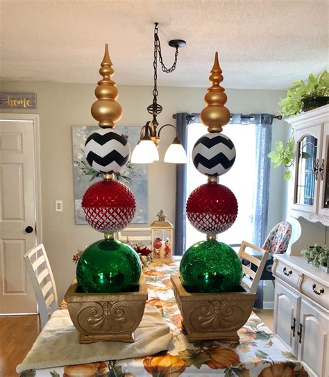 Diy Christmas Ornament Topiary Large Christmas Ornaments Easy