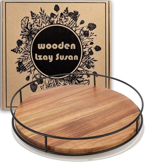 Amazon Tidita Acacia Lazy Susan Turntable For Table Extra