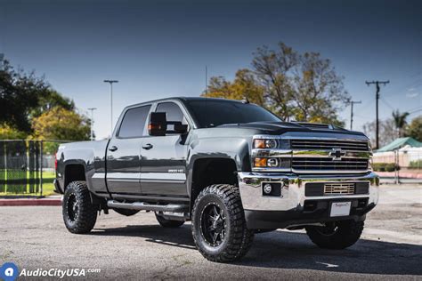 18″ Fuel Wheels D538 Maverick Black Milled Off Road Rims For 2016 Chevrolet Silverado 2500