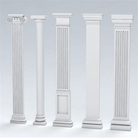 Four White Pillars for a Stunning Home Entrance