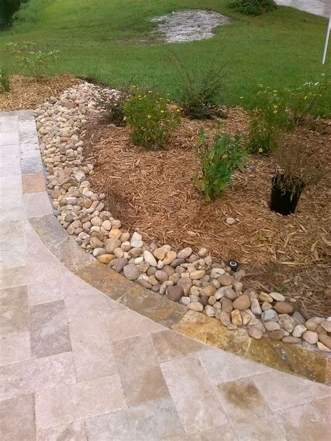 Perfect River Rock Borders At Garden 14 Landscaping