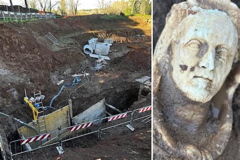 Roma Dai Lavori Nell Area Del Parco Scott Affiora Statua Di Ercole