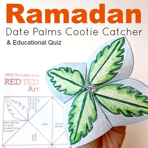 Ramadan Cootie Catcher Printable Red Ted Art Kids Crafts Ramadan