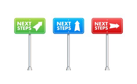 Next Steps Road Sign Illustration Illustration Vector Graphic