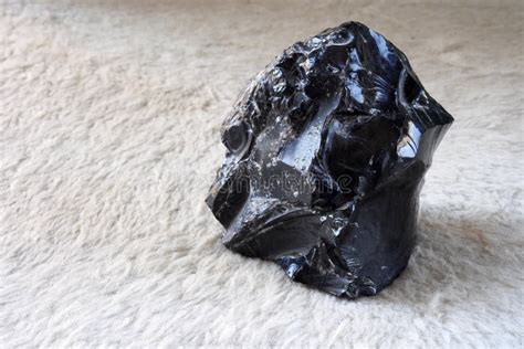 Black Obsidian Stone. Volcano Lava. Stock Photo - Image: 57015101