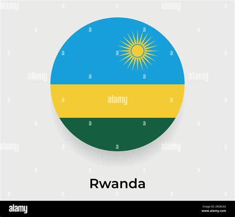 Rwanda Flag Bubble Circle Round Shape Icon Vector Illustration Stock