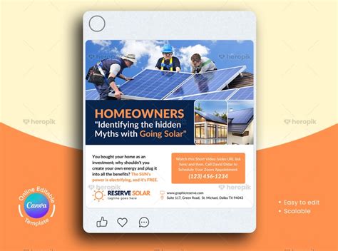 Solar Service Social Media Banner Canva Template Heropik