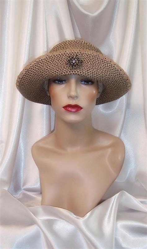 Taupe Straw Cloche Hat 1920s Cloche Hat Downton Abbey And Etsy