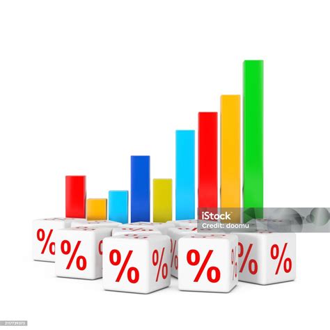 Infografis Bisnis Statistik Diagram Grafik Bagan Batang Dengan Tumpukan Kubus Persen Penjualan