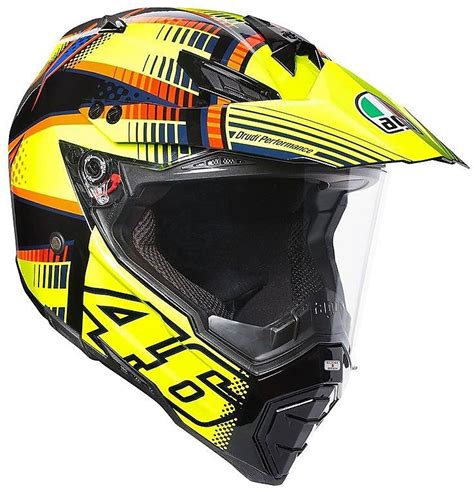 Crossover Enduro Helmets Agv Ax Dual Evo Soleluna Black Yellow