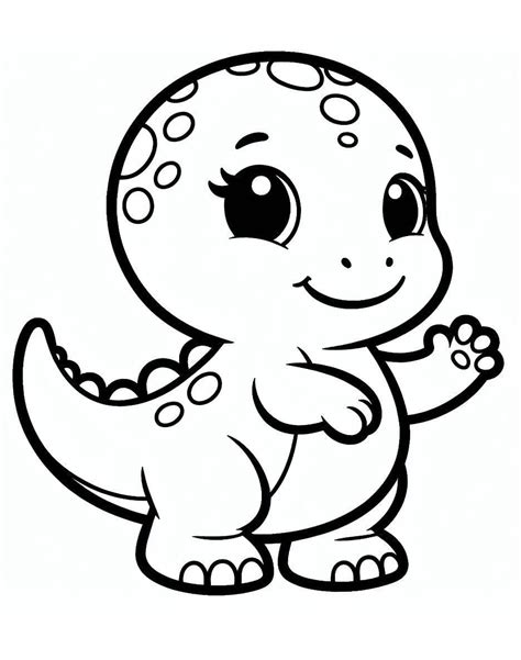 Friendly Baby Dinosaur Coloring Page Download Print Or Color Online