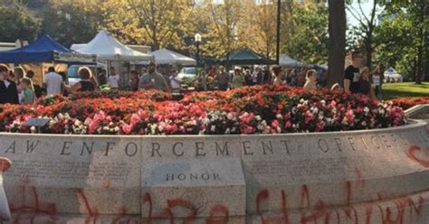 Law Enforcement Memorial Vandalized In Madison