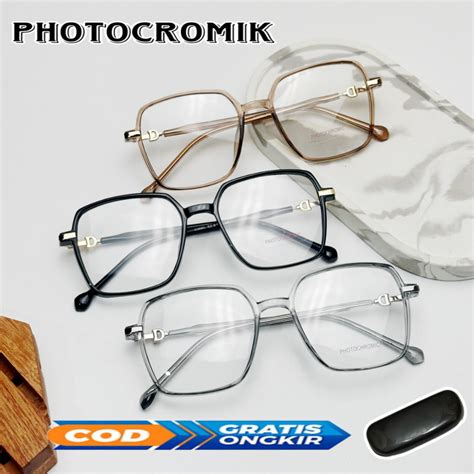 Jual Paket Photocromic Kacamata Berubah Warna Wanita Pria Frame Optik