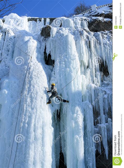 Ice Climbing Stock Image Image Of Risk Frozen High