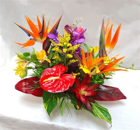 Tropical Centerpiece Tropical Flower Arrangements Tropical Floral