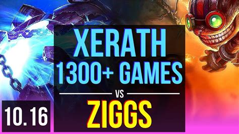 XERATH Vs ZIGGS MID 1 7M Mastery Points 1300 Games KDA 14 2 4