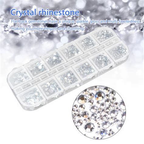 1000pcs Crystal Rhinestone Jewelry Glass 3d Glitter Diamond Gem Nail