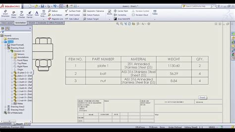 How To Generate Bill Of Materials BOM In Solidworks Solidworks