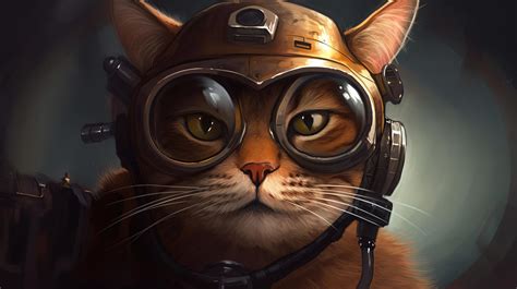 Portrait Of A Cat With Pilot Glasses 22396436 Stock Photo At Vecteezy