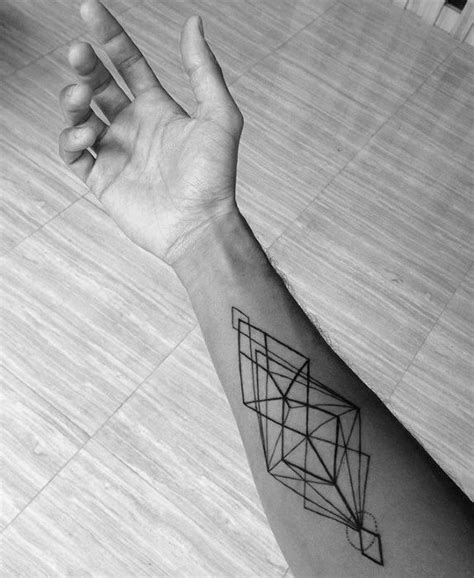 Triangular Lines Mens Simple Tattoo Ideas On Inner Forearm Large Tattoos, Trendy Tattoos ...