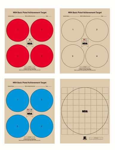 Nra Basic Pistol Qualification Targets 100 Pack High Quality