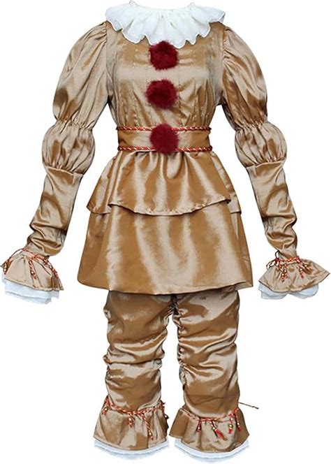 Teckey Halloween Clown Kostüm für Erwachsene gruseliges Penny Cosplay