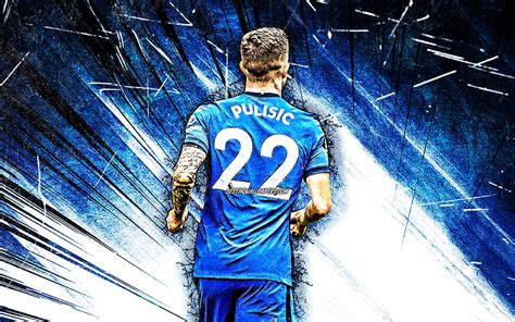 3840x2160px 4k Free Download Christian Pulisic Grunge Art Back View Chelsea Fc American