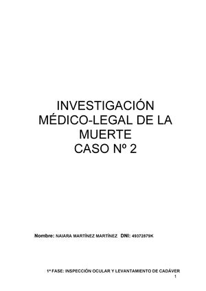 Informe Autopsia Medicina Investigaci N M Dico Legal De La Muerte