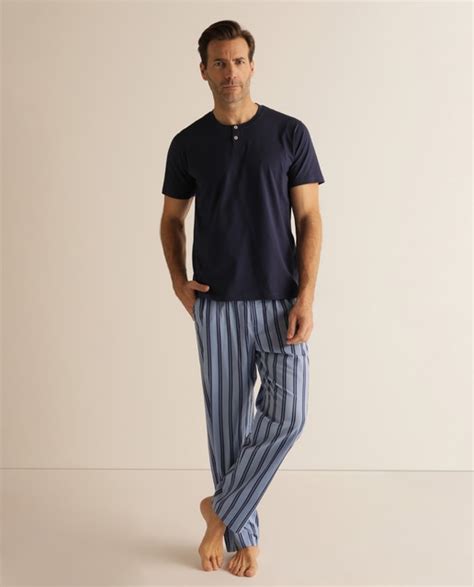 Pantalón de pijama largo de hombre azul Emidio Tucci Moda El