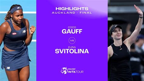 Coco Gauff Vs Elina Svitolina 2024 Auckland Final WTA Match