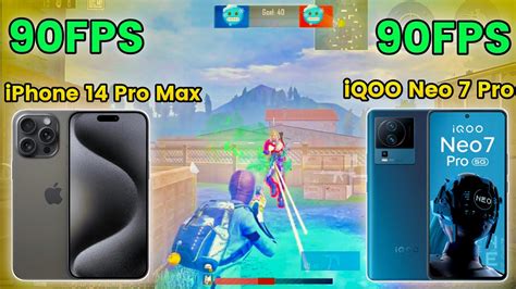 Iphone 14 Pro Max Vs Iqoo Neo 7 Pro Bgmi Test 90fps Vs 90fps 1v1