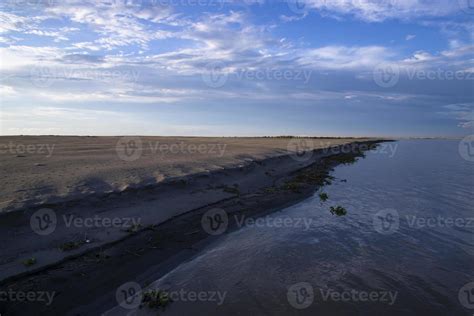 Beautiful Landscape View Of Padma River In Bangladesh Stock