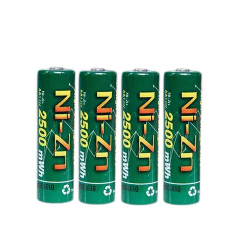 4 Pcs Lot 1 6v Nizn Ni Zn Aa 2500mWh Rechargeable Battery 1 6v