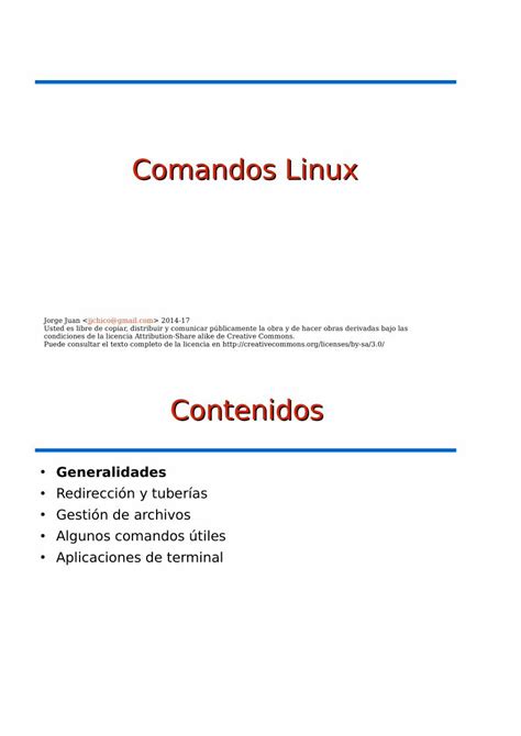 PDF Comandos Linux Universidad De Sevilla Contenido Nivel