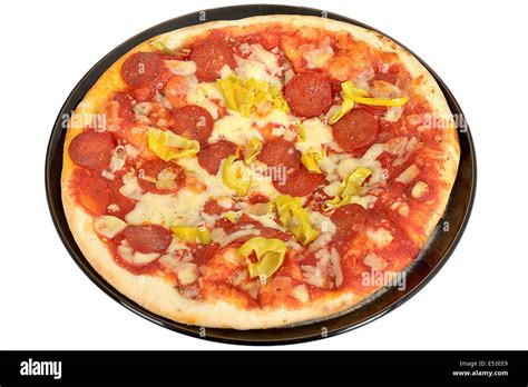 pepperoni pizza high resolution stock photography  images alamy