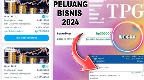 REVIEW PENGHASIL UANG INVESTASI TERBARU 2024 TPG INVES TERBUKTI LEGIT