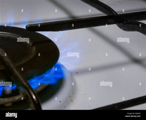 Gas Ring Stove Flame Stock Photo Alamy