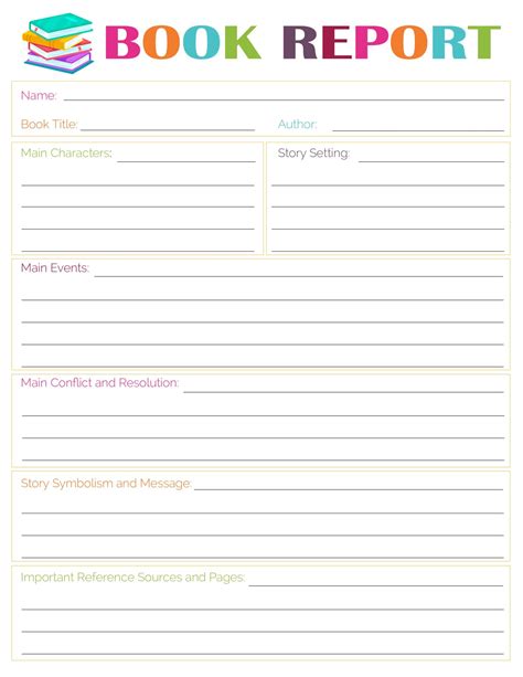 3 Free Printable Book Report Templates