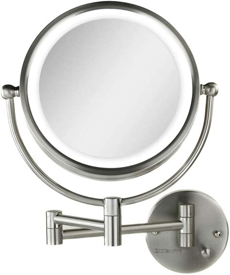 OVENTE 8 5 Hardwired Lighted Wall Mount Makeup Mirror 1X 7X