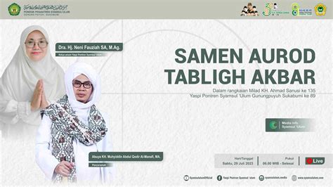 SAMEN AUROD TABLIGH AKBAR L PONPES SYAMSUL ULUM GUNUNGPUYUH SUKABUMI