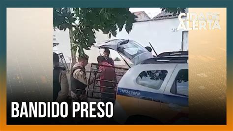 BANDIDO PRESO Criminoso Armado Rendeu Adolescente Arma De