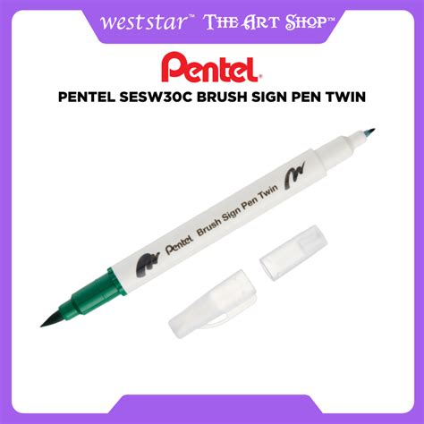 Weststar TAS Pentel SESW30C Brush Sign Pen Twin Shopee Malaysia