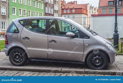 small mercedes benz  parked editorial stock photo image
