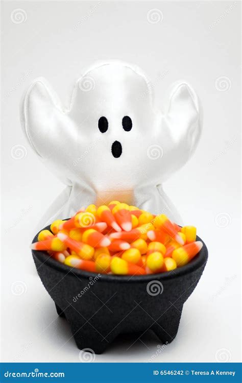Ghost And Corn Stock Photo Image Of Spook Ghost Celebration 6546242