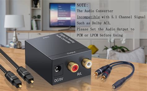 Camway Digital To Analog Converter Dac Digital Spdif Toslink To Analog