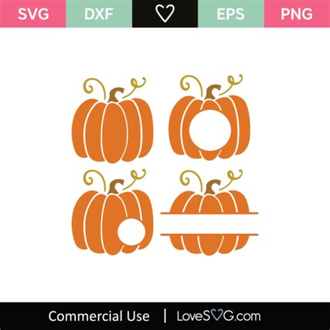 Pumpkins Monogram Frames Svg Cut File Lovesvg