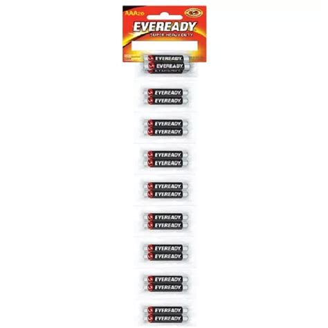 Pila Eveready Carbon Zinc Aaa Tira 20 Unidades 1 5v Meses Sin Intereses