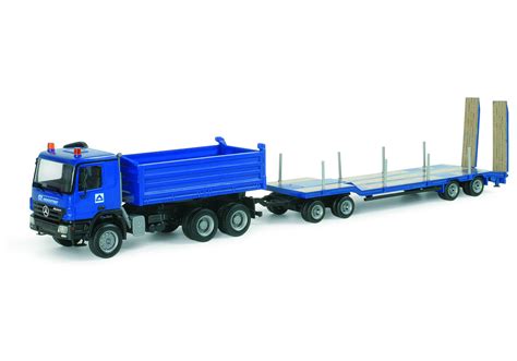 Herpa Mercedes Benz Actros M Baukipper Lkw Mit Goldhofer Tu